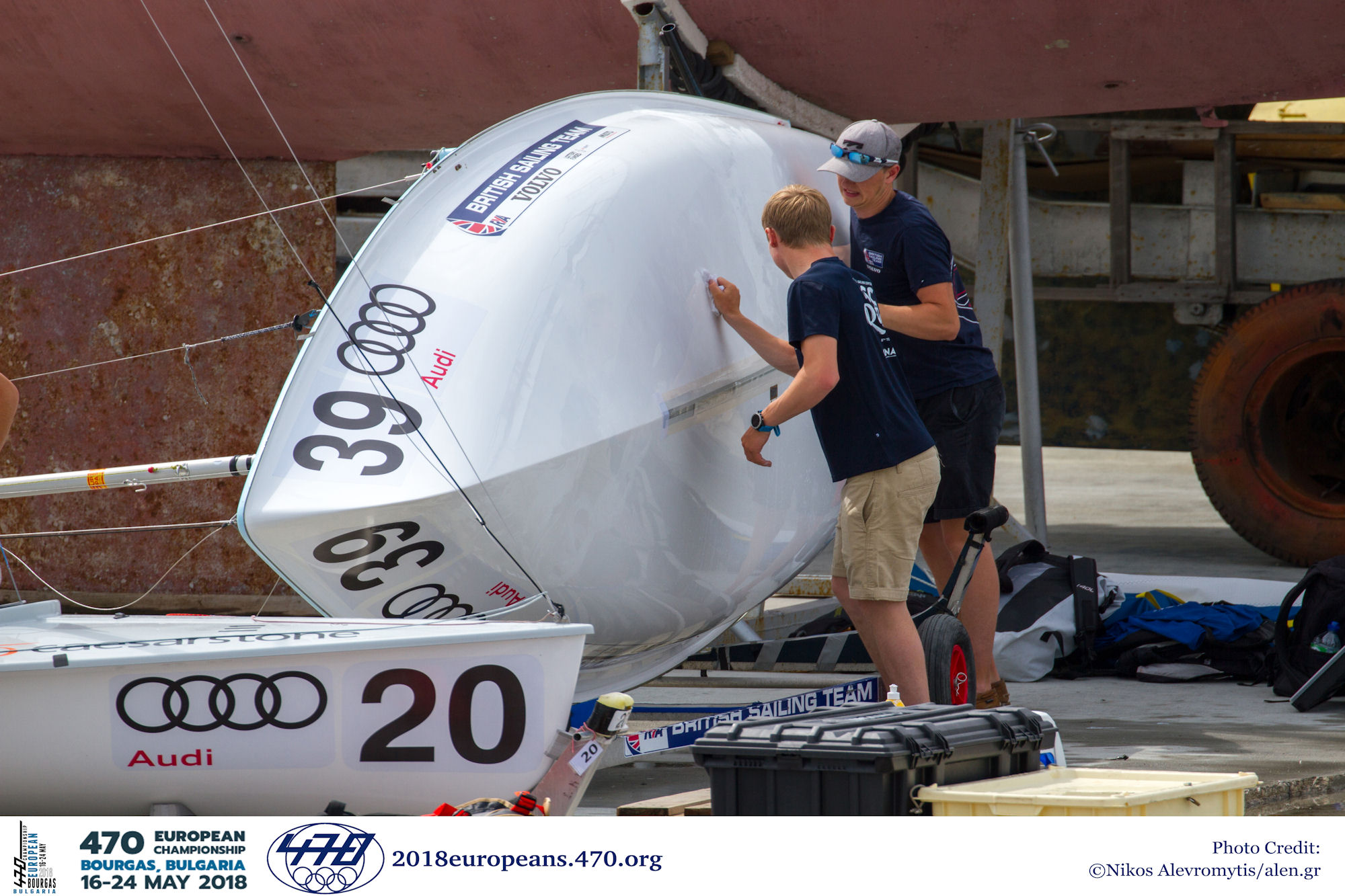 Boat Preparation at 2018 470 European Championship
