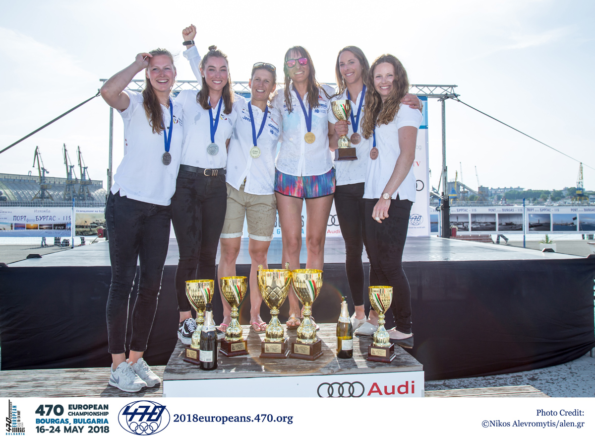 470 European Championships - Women Gold, Silver and Bronze